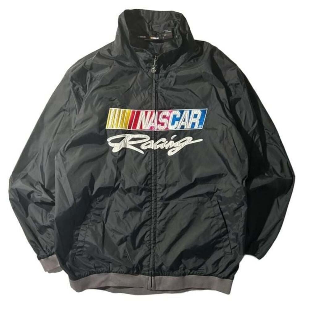 NASCAR Racing Official Licensed Merchandise Black Nylon Windbreaker Jacket XXL